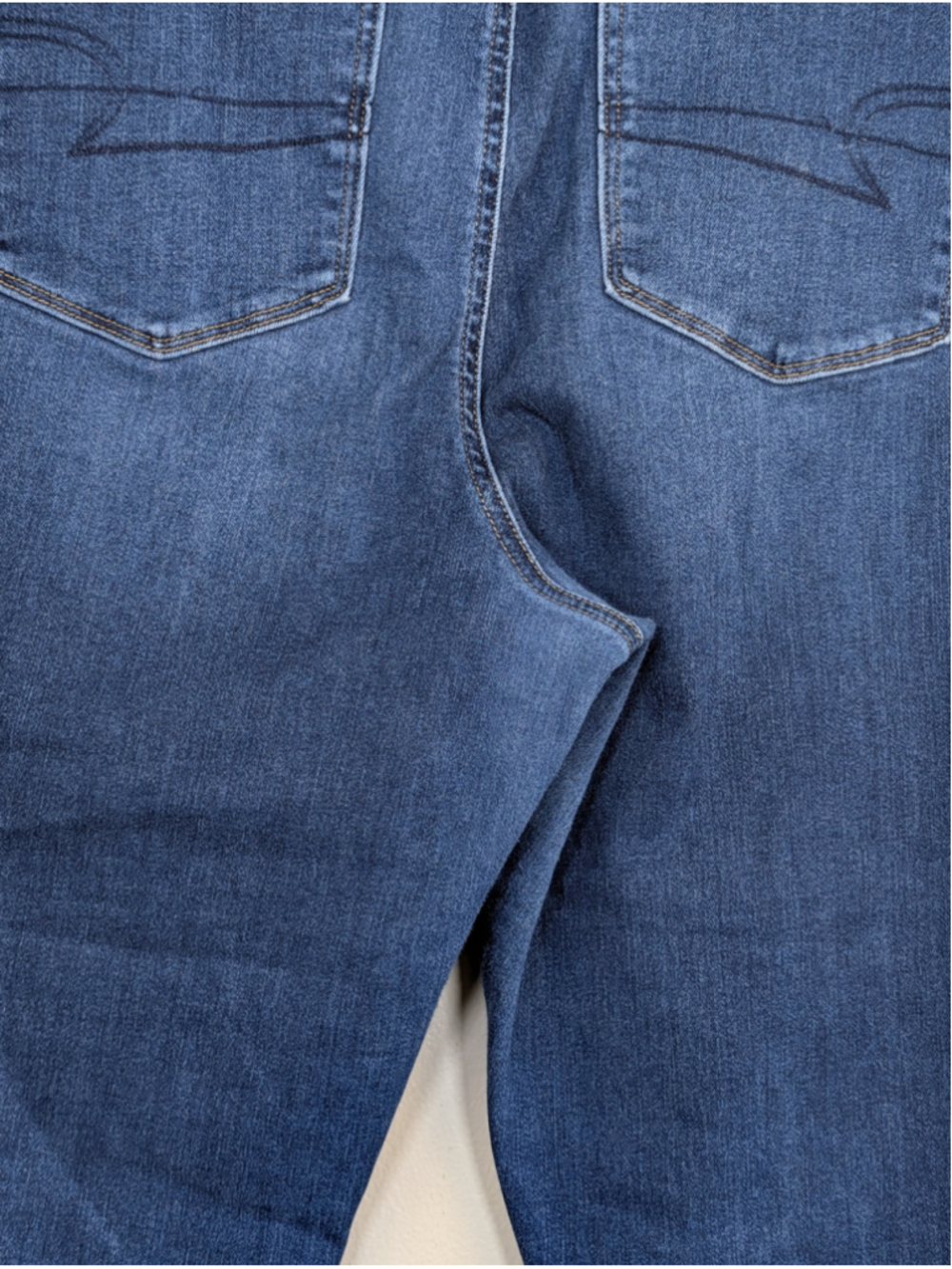 American Eagle 18 Curvy Hi Rise Skinny Jegging Jeans Next Level Stretch Dark - Picture 8 of 12